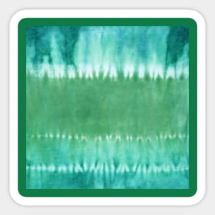 Teal Bold Tie-Dye Stripes Sticker